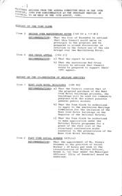 Administrative record - City of Sunshine - Commissioner Mr Alexander Alex George Gillon Collection 1976 - 1982 - Matters Arising From Agenda Committee 18th August 1980, City of Sunshine, 18th August 1980