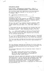 Administrative record - City of Sunshine - Commissioner Mr Alexander Alex George Gillon Collection 1976 - 1982 - Confidential Report 19th August 1980, City of Sunshine, 19th August 1980