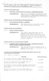 Administrative record - City of Sunshine - Commissioner Mr Alexander Alex George Gillon Collection 1976 - 1982 - Matters Arising From Agenda Committee 10th November 1980, City of Sunshine, 10th November 1980