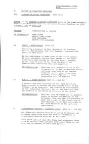 Administrative record - City of Sunshine - Commissioner Mr Alexander Alex George Gillon Collection 1976 - 1982 - Report of forward planning committee meeting 30th October 1980, City of Sunshine, 11th November 1980