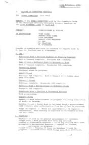 Administrative record - City of Sunshine - Commissioner Mr Alexander Alex George Gillon Collection 1976 - 1982 - Report of committee meetings 10th November 1980, City of Sunshine, 11th November 1980
