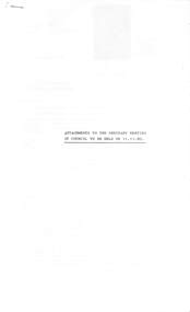 Administrative record - City of Sunshine - Commissioner Mr Alexander Alex George Gillon Collection 1976 - 1982 - Attachments for the ordinary meeting 11th November 1980, City of Sunshine, 11th November 1980