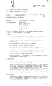 Administrative record - City of Sunshine - Commissioner Mr Alexander Alex George Gillon Collection 1976 - 1982 - Report of committee meetings 8th December 1980, City of Sunshine, 9th December 1980