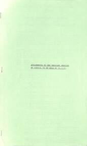 Administrative record - City of Sunshine - Commissioner Mr Alexander Alex George Gillon Collection 1976 - 1982 - Attachments for the ordinary meeting 24th February 1981, City of Sunshine, 24th February 1981