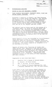 Administrative record - City of Sunshine - Commissioner Mr Alexander Alex George Gillon Collection 1976 - 1982 - Extraordinary business 26th May 1981, City of Sunshine, 26th May 1981