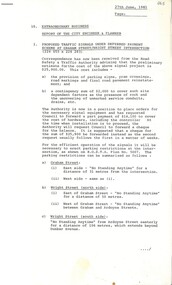Administrative record - City of Sunshine - Commissioner Mr Alexander Alex George Gillon Collection 1976 - 1982 - Extraordinary business 27th June 1981, City of Sunshine, 27th June 1981