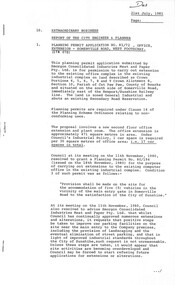 Administrative record - City of Sunshine - Commissioner Mr Alexander Alex George Gillon Collection 1976 - 1982 - Extraordinary business 21st July 1981, City of Sunshine, 21st July 1981