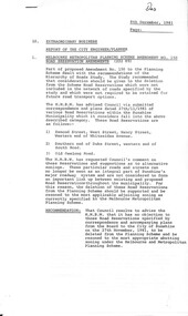 Administrative record - City of Sunshine - Commissioner Mr Alexander Alex George Gillon Collection 1976 - 1982 - Extraordinary business 8th December 1981, City of Sunshine, 8th December 1981