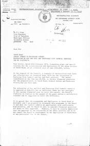 Letter - City of Sunshine - Commissioner Mr Alexander Alex George Gillon Collection 1976 - 1982 - Extraordinary business 10th December 1974, Country Road Board Victoria, 10th December 1974