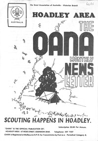 Newsletter - Hoadley Area The OANA Monthly Newsletter March - April 1977, The Scout Assocation Of Australia, March - April 1977