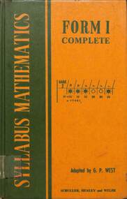 Book - Syllabus Mathematics Form 1 Complete, C. J. Schuller et al, November 1965