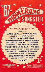 Booklet - No 67 Boomerang Songster, J. Albert & Son Pty Ltd