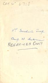 Negative - 1st Sunshine Scout Troop At Gisborne Camp Photographs