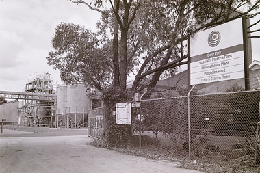 Photograph - I.C.I. Nitrocellulose Plant Station Road Entrance Deer Park 1989 Photograph, C. McGee, 14th April 1989