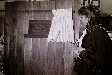 Photograph - Keilor Downs Shopping Centre Opening By Mayor Of Keilor Andrea Surace, Sharon Cavanagh, 13th December 1989