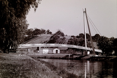 Photograph - Afton Street Pedestrian Bridge Maribyrnong River 1991 Photographs, Sharon Cavanagh, 7th February 1991