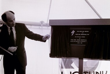 Photograph - Westlink Bridge Kororoit Creek Somerville Road Brooklyn Opening 1991 Photographs, Adam Ellwood, 5th June 1990
