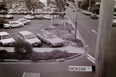 Photograph - Dickson Street Corner Withers Street Sunshine Carpark 1988 Photographs, The Sunshine Advocate, 26th May 1988