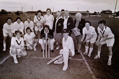 Photograph - Sunshine Ladies Cricket Team Past And Present Players 1988 Photographs, C. McGee, 20th October 1988