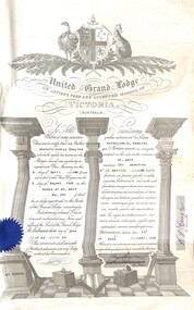 Certificate - Kenneth George Douglas St. Marks Sunshine Free Masonry Certificate, 13th June 1969