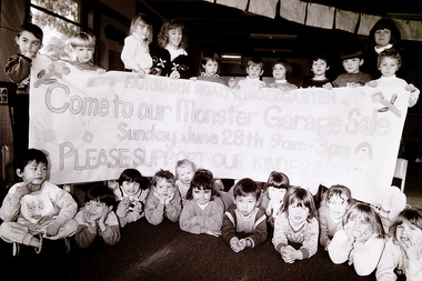 Photograph - Fairbairn Road Kindergarten 26 - 30 Fairbairn Road Garage Sale Sunshine West 1992 Photographs, J. Edwards, 18th June 1992