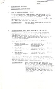 Administrative record - City of Sunshine - Commissioner Mr Alexander Alex George Gillon Collection 1976 - 1982 - Extraordinary Business 27th June 1978, City of Sunshine, 27th June 1978
