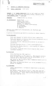 Administrative record - City of Sunshine - Commissioner Mr Alexander Alex George Gillon Collection 1976 - 1982 - Report of Committee Meetings 22nd August 1978, City of Sunshine, 22nd August 1978