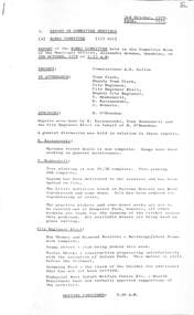 Administrative record - City of Sunshine - Commissioner Mr Alexander Alex George Gillon Collection 1976 - 1982 - Report of Committee Meetings 3rd October 1978, City of Sunshine, 3rd October 1978