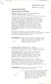 Administrative record - City of Sunshine - Commissioner Mr Alexander Alex George Gillon Collection 1976 - 1982 - Extraordinary Business 5th September 1978, City of Sunshine, 5th September 1978