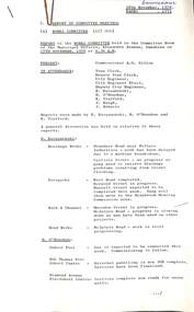 Administrative record - City of Sunshine - Commissioner Mr Alexander Alex George Gillon Collection 1976 - 1982 - Report of Committee Meetings 28th November 1978, City of Sunshine, 28th November 1978