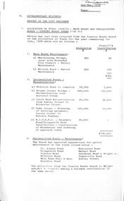 Administrative record - City of Sunshine - Commissioner Mr Alexander Alex George Gillon Collection 1976 - 1982 - Extraordinary business 2nd May 1978, City of Sunshine, 2nd May 1978