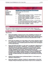 Administrative record - City of Brimbank Council Meetings - Council Meeting No 635 12.10 Glengala Road Village Streetscape Improvements, City of Brimbank, 16th July 2024