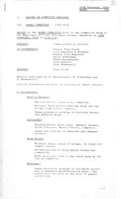 Administrative record - City of Sunshine - Commissioner Mr Alexander Alex George Gillon Collection 1976 - 1982 - Report of Committee Meetings 14th February 1979, City of Sunshine, 14th February 1979