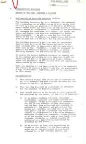 Administrative record - City of Sunshine - Commissioner Mr Alexander Alex George Gillon Collection 1976 - 1982 - Extraordinary Business 25th March 1980, City of Sunshine, 25th March 1980