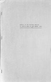 Administrative record - City of Sunshine - Commissioner Mr Alexander Alex George Gillon Collection 1976 - 1982 - Minutes of the ordinary meeting of council held on 25th March 1980, City of Sunshine, 25th March 1979