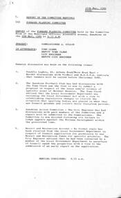 Administrative record - City of Sunshine - Commissioner Mr Alexander Alex George Gillon Collection 1976 - 1982 - Report of the forward planning meeting 6th May 1980, City of Sunshine, 12th May 1980