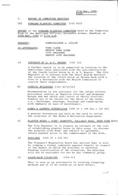 Administrative record - City of Sunshine - Commissioner Mr Alexander Alex George Gillon Collection 1976 - 1982 - Report of the forward planning meeting 20th May 1980, City of Sunshine, 27th May 1980