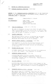 Administrative record - City of Sunshine - Commissioner Mr Alexander Alex George Gillon Collection 1976 - 1982 - Report of the forward planning meeting 22nd May 1980, City of Sunshine, 27th May 1980