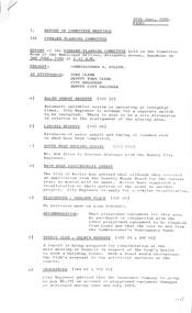Administrative record - City of Sunshine - Commissioner Mr Alexander Alex George Gillon Collection 1976 - 1982 - Report of the forward planning meeting 3rd June 1980, City of Sunshine, 10th June 1980