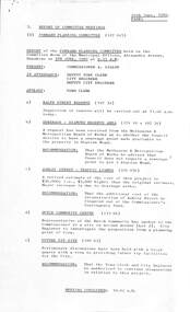Administrative record - City of Sunshine - Commissioner Mr Alexander Alex George Gillon Collection 1976 - 1982 - Report of the forward planning meeting 5th June 1980, City of Sunshine, 10th June 1980