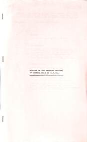 Administrative record - City of Sunshine - Commissioner Mr Alexander Alex George Gillon Collection 1976 - 1982 - Minutes of the ordinary meeting of council held on 10th April 1979, City of Sunshine, 10th April 1979