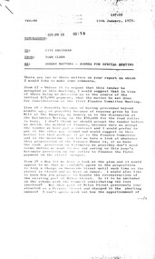 Administrative record - City of Sunshine - Commissioner Mr Alexander Alex George Gillon Collection 1976 - 1982 - Sundry Matters Agenda for Special Meeting 22nd January 1979, City of Sunshine, 19th January 1979