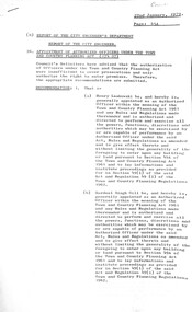 Administrative record - City of Sunshine - Commissioner Mr Alexander Alex George Gillon Collection 1976 - 1982 - Report of the City Engineer Special Meeting 22nd January 1979, City of Sunshine, 22nd January 1979