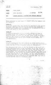 Administrative record - City of Sunshine - Commissioner Mr Alexander Alex George Gillon Collection 1976 - 1982 - Sundry Matters Agenda for Special Meeting 22nd January 1979, City of Sunshine, 19th January 1979