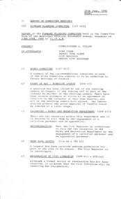 Administrative record - City of Sunshine - Commissioner Mr Alexander Alex George Gillon Collection 1976 - 1982 - Report of forward committee meeting 23rd June 1980, City of Sunshine, 24th June 1980