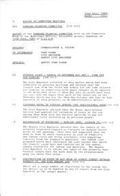 Administrative record - City of Sunshine - Commissioner Mr Alexander Alex George Gillon Collection 1976 - 1982 - Report of works forward planning committee meeting 10th July 1980, City of Sunshine, 22nd July 1980