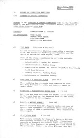 Administrative record - City of Sunshine - Commissioner Mr Alexander Alex George Gillon Collection 1976 - 1982 - Report of works forward planning committee meeting 15th July 1980, City of Sunshine, 22nd July 1980