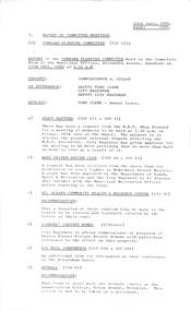 Administrative record - City of Sunshine - Commissioner Mr Alexander Alex George Gillon Collection 1976 - 1982 - Report of works forward planning committee meeting 17th July 1980, City of Sunshine, 22nd July 1980