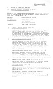 Administrative record - City of Sunshine - Commissioner Mr Alexander Alex George Gillon Collection 1976 - 1982 - Report of forward planning committee meeting 29th July 1980, City of Sunshine, 5th August 1980
