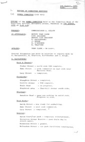 Administrative record - City of Sunshine - Commissioner Mr Alexander Alex George Gillon Collection 1976 - 1982 - Report of works committee meeting 4th August 1980, City of Sunshine, 5th August 1980